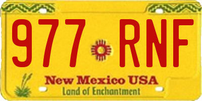 NM license plate 977RNF