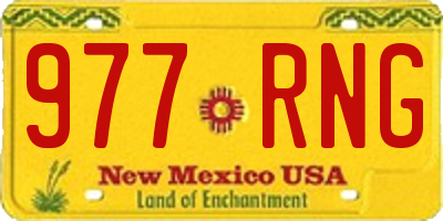NM license plate 977RNG