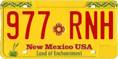 NM license plate 977RNH