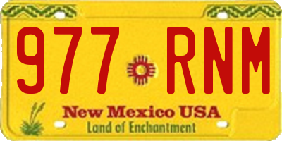 NM license plate 977RNM