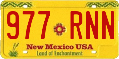 NM license plate 977RNN