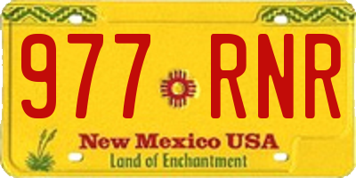NM license plate 977RNR