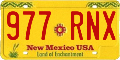 NM license plate 977RNX