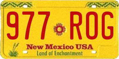 NM license plate 977ROG