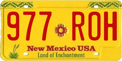 NM license plate 977ROH
