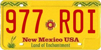 NM license plate 977ROI