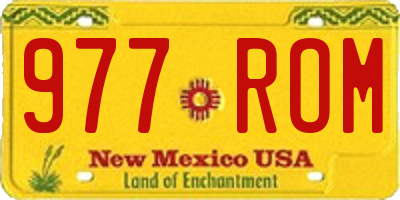 NM license plate 977ROM