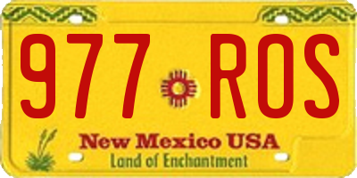 NM license plate 977ROS