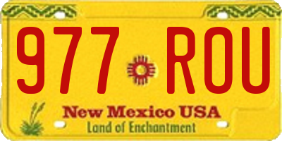 NM license plate 977ROU