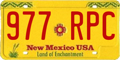 NM license plate 977RPC