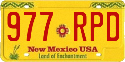 NM license plate 977RPD