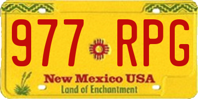 NM license plate 977RPG