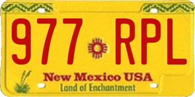 NM license plate 977RPL