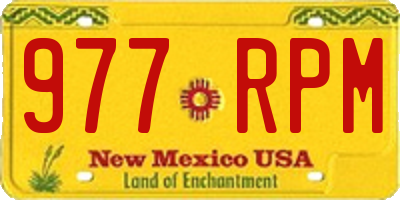 NM license plate 977RPM