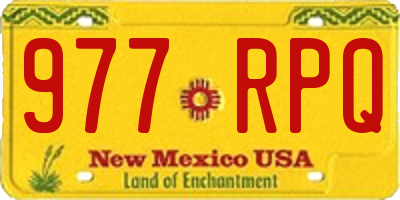 NM license plate 977RPQ
