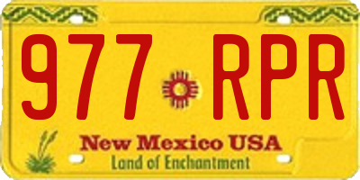 NM license plate 977RPR