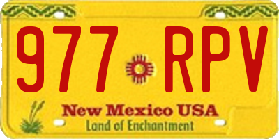 NM license plate 977RPV