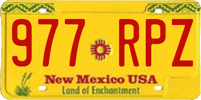 NM license plate 977RPZ