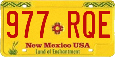 NM license plate 977RQE