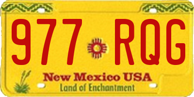 NM license plate 977RQG