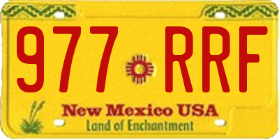 NM license plate 977RRF
