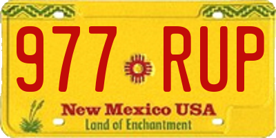 NM license plate 977RUP
