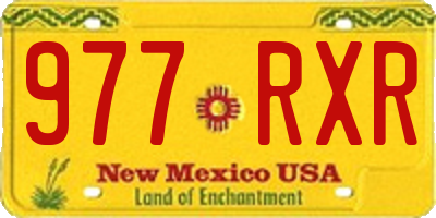 NM license plate 977RXR