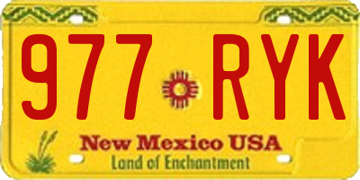 NM license plate 977RYK