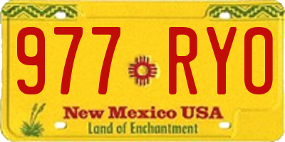 NM license plate 977RYO
