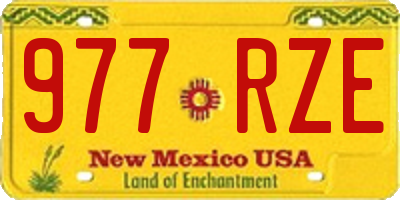 NM license plate 977RZE