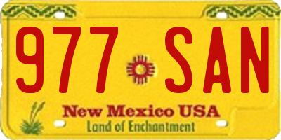 NM license plate 977SAN