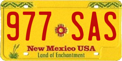 NM license plate 977SAS