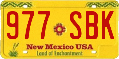NM license plate 977SBK