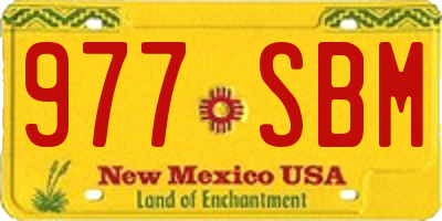 NM license plate 977SBM