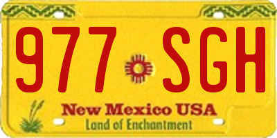 NM license plate 977SGH