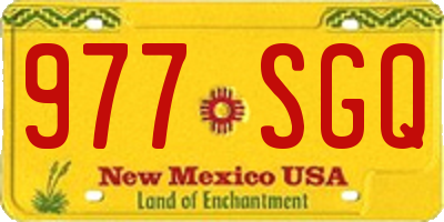 NM license plate 977SGQ