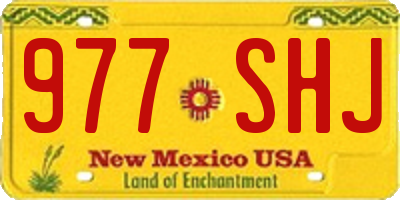 NM license plate 977SHJ