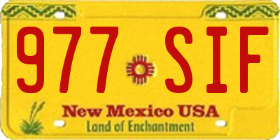 NM license plate 977SIF