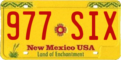NM license plate 977SIX