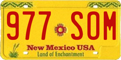 NM license plate 977SOM