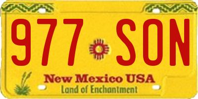 NM license plate 977SON