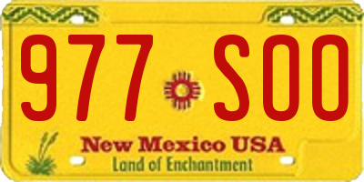 NM license plate 977SOO