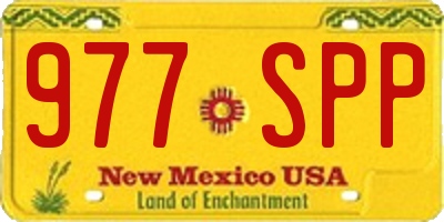 NM license plate 977SPP