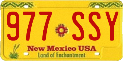 NM license plate 977SSY