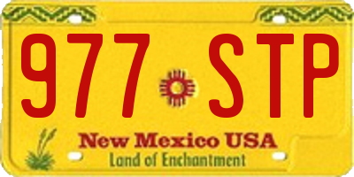 NM license plate 977STP