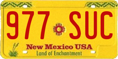 NM license plate 977SUC