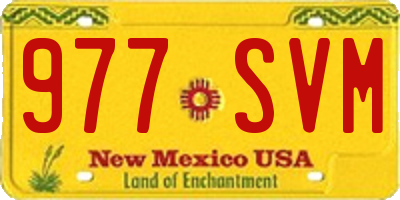 NM license plate 977SVM