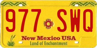 NM license plate 977SWQ