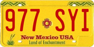 NM license plate 977SYI