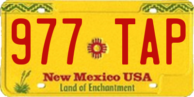 NM license plate 977TAP
